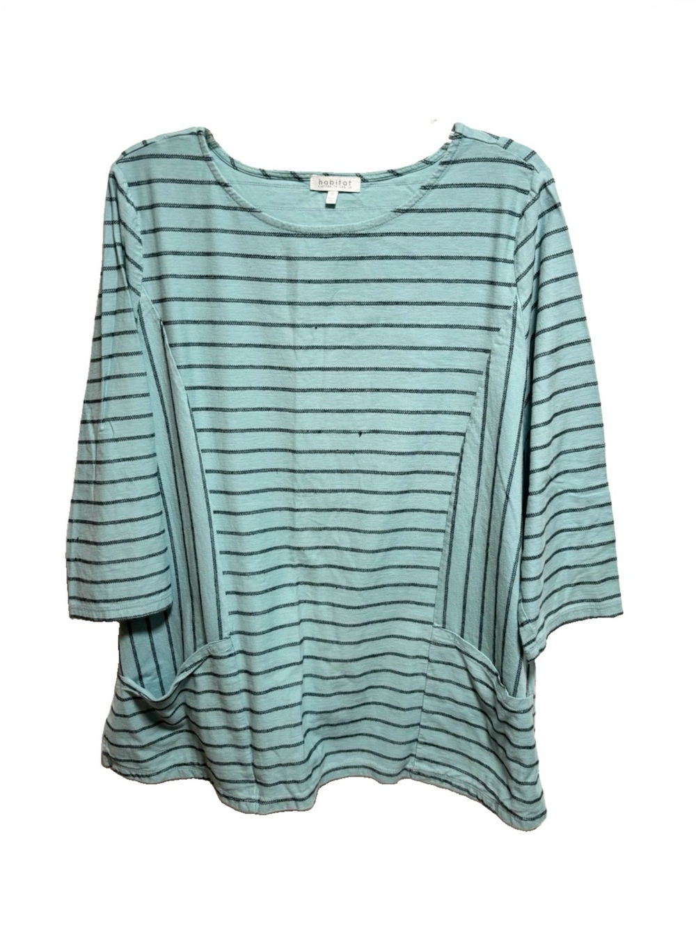 Habitat Aqua Striped Pocket Tunic XL